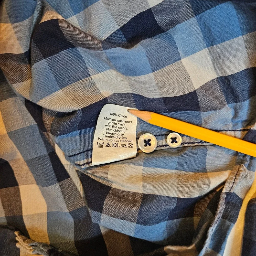 J.Crew Size Large‎ Blue Plaid Button-Up Shirt
